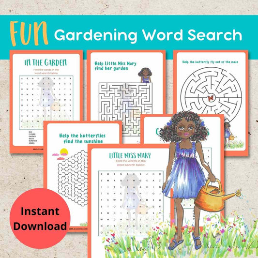 Little Miss Mary - Printable Activity Kit | African-Caribbean | African-American Girl - Miss Brooks Loves Books