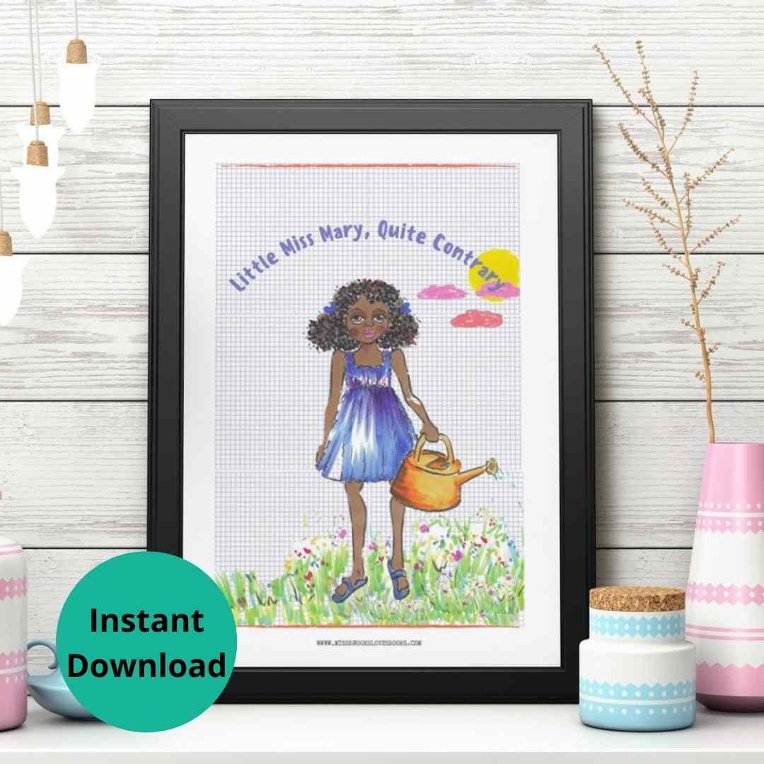 Little Miss Mary - Printable Wall Art - Miss Brooks Loves Books